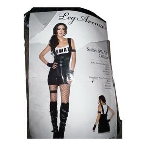 Leg Avenue Black SWAT Costume Set
